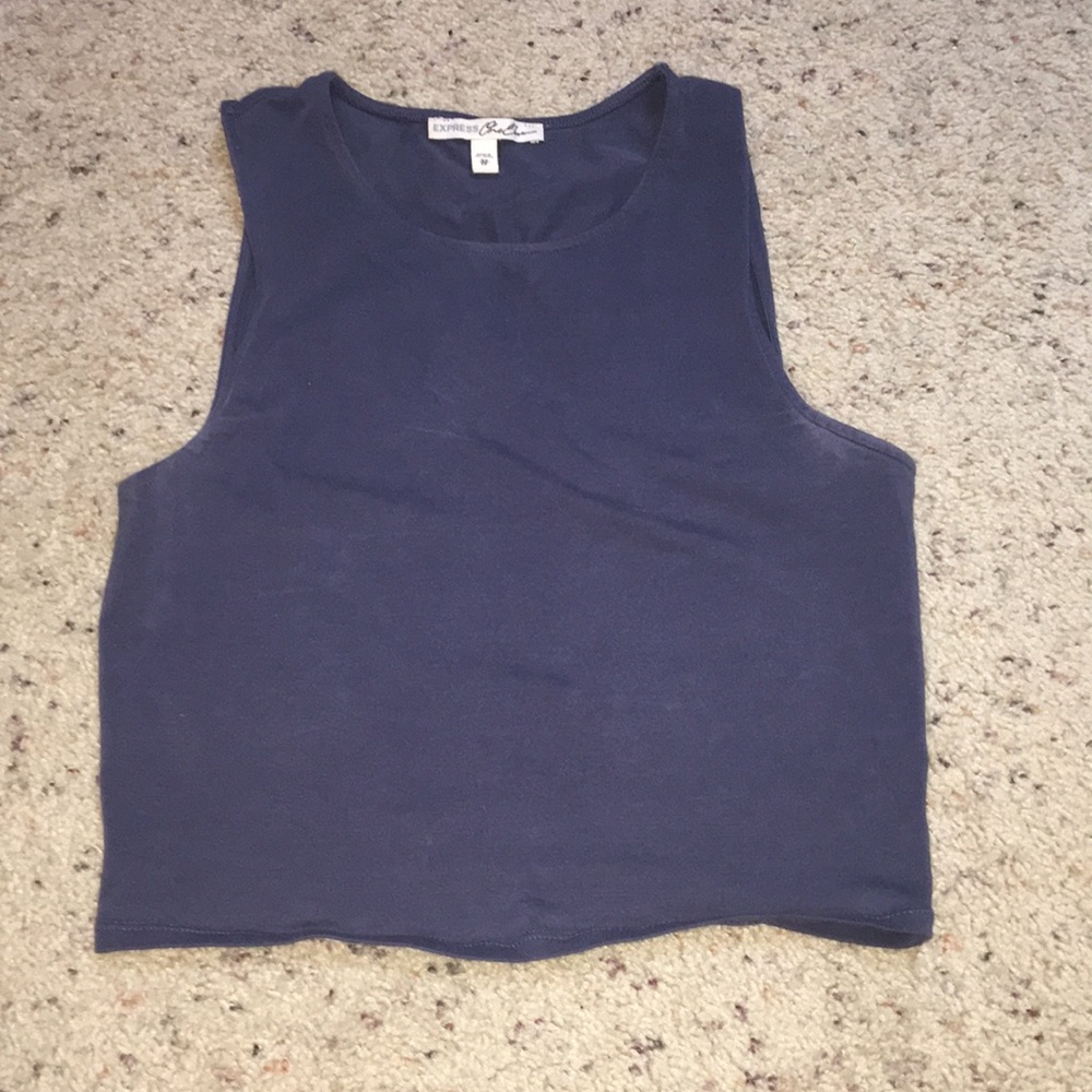 Navy blue crop top tank
